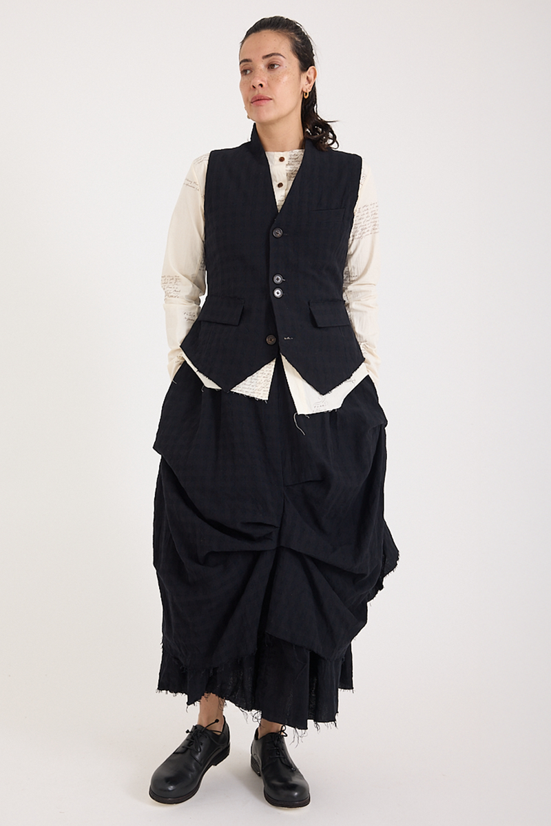 Aleksandr Manamis - Vest - Checked Black