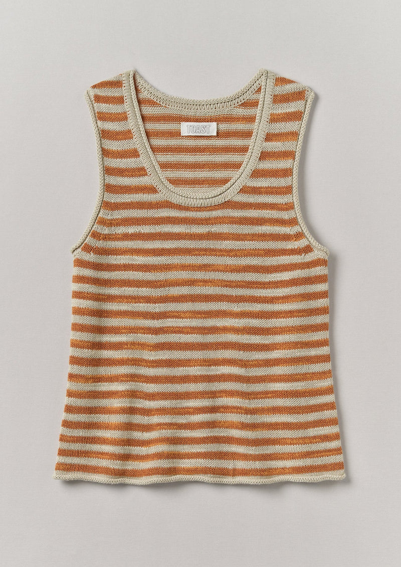 Toast - Stripe Linen Cotton Knitted Vest