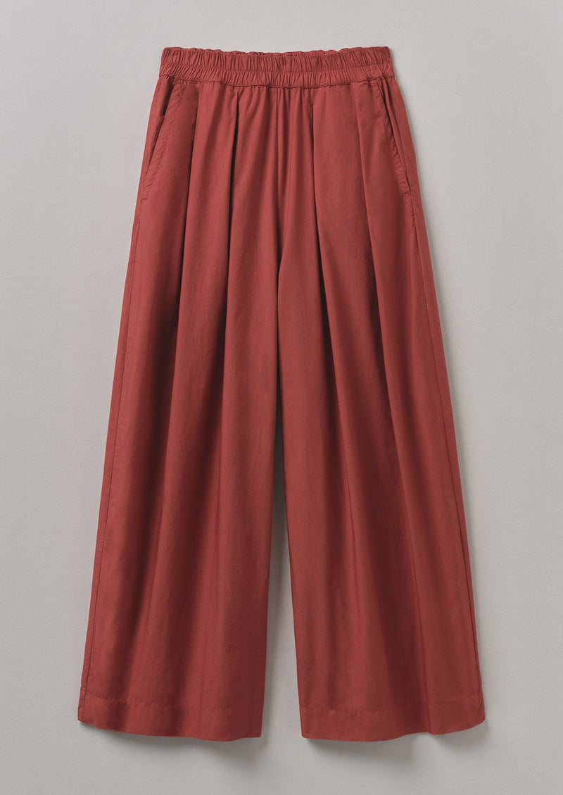 Toast - Pleated Cotton Poplin Pull On Trousers