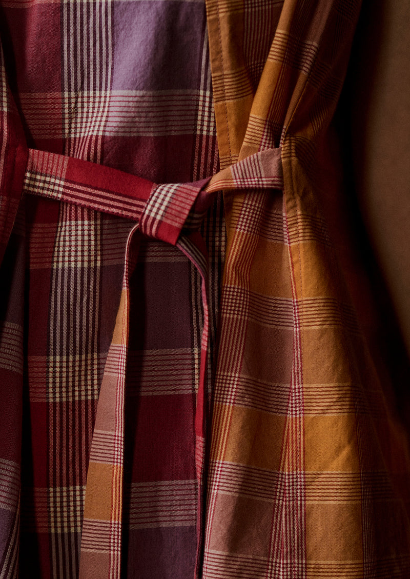 Toast - Panelled Check Tie Top