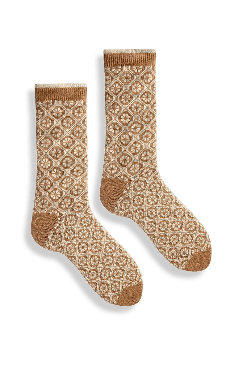 Lisa B - Medallion Crew socks