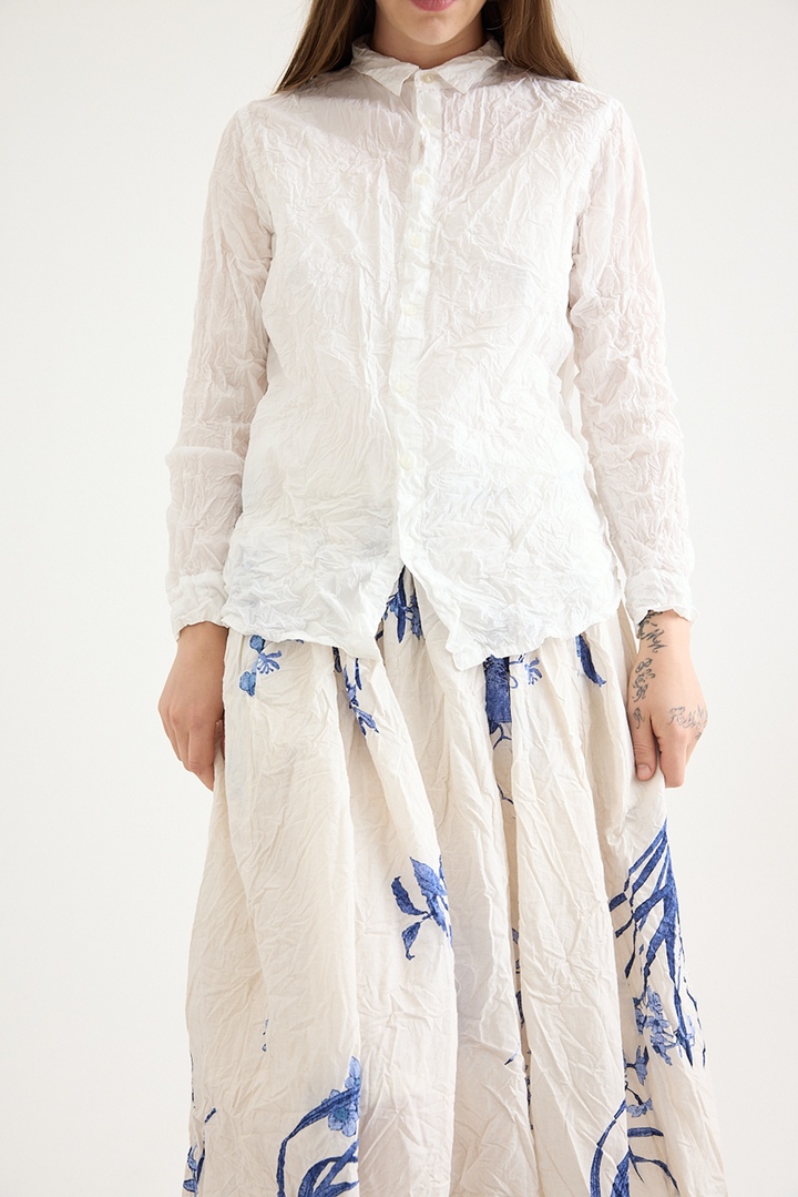 Pas De Calais - Washed Cotton Crinkle Classic Shirt