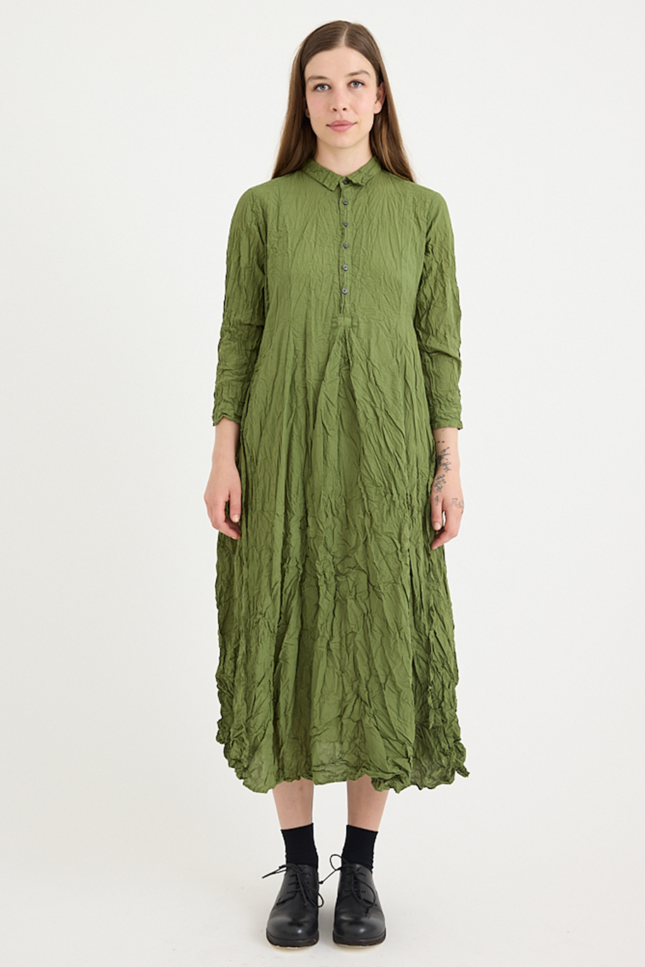 Pas De Calais - Washed Cotton Crinkle Dress