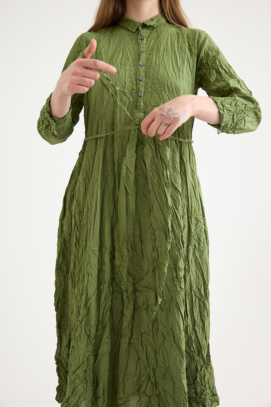 Pas De Calais - Washed Cotton Crinkle Dress