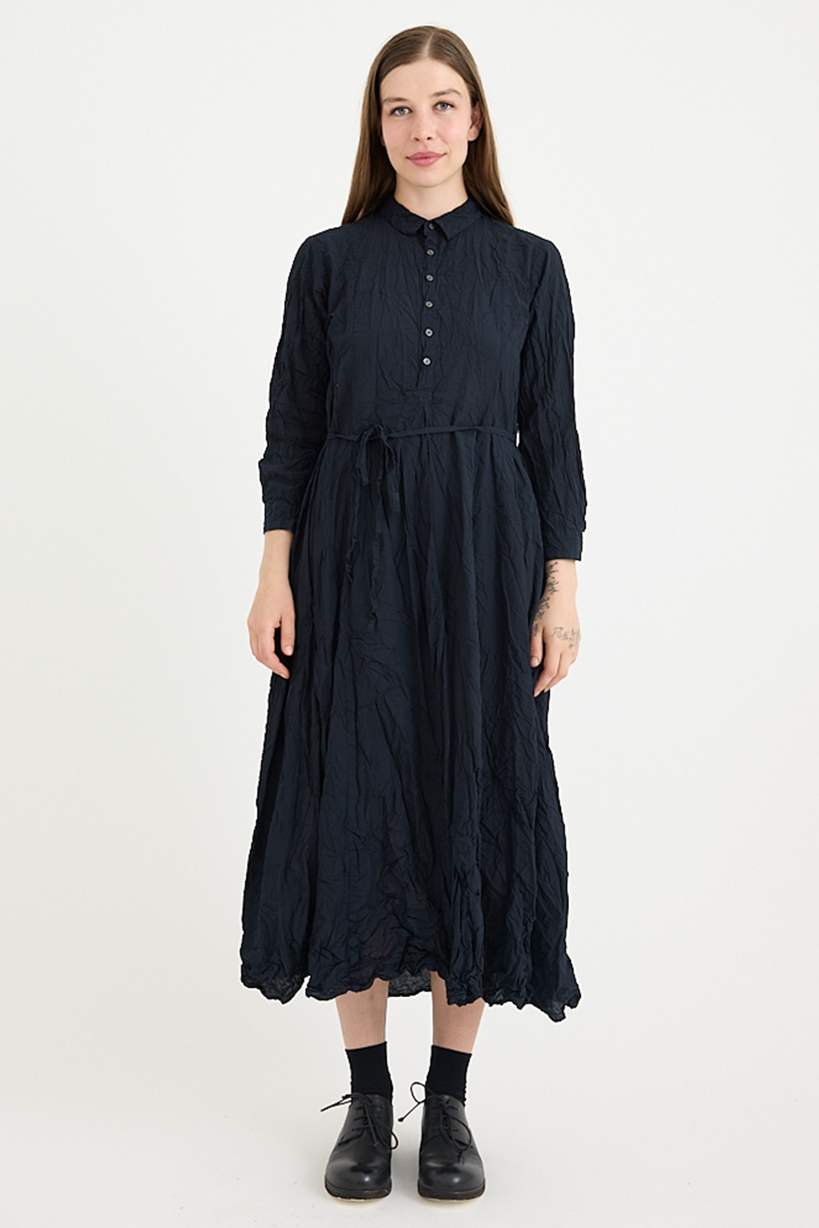 Pas De Calais - Washed Cotton Crinkle Dress