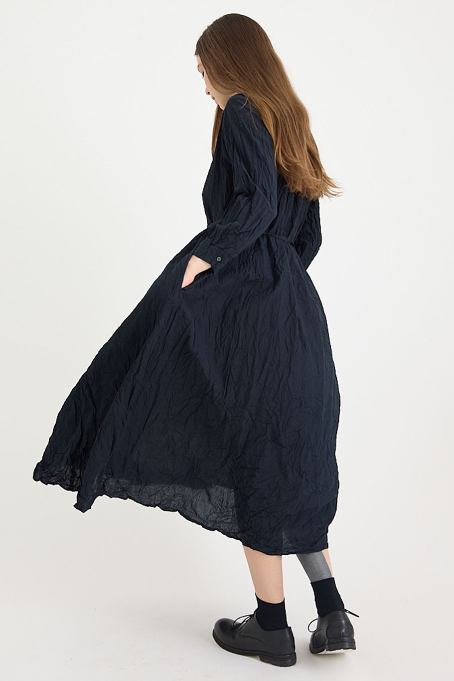 Pas De Calais - Washed Cotton Crinkle Dress
