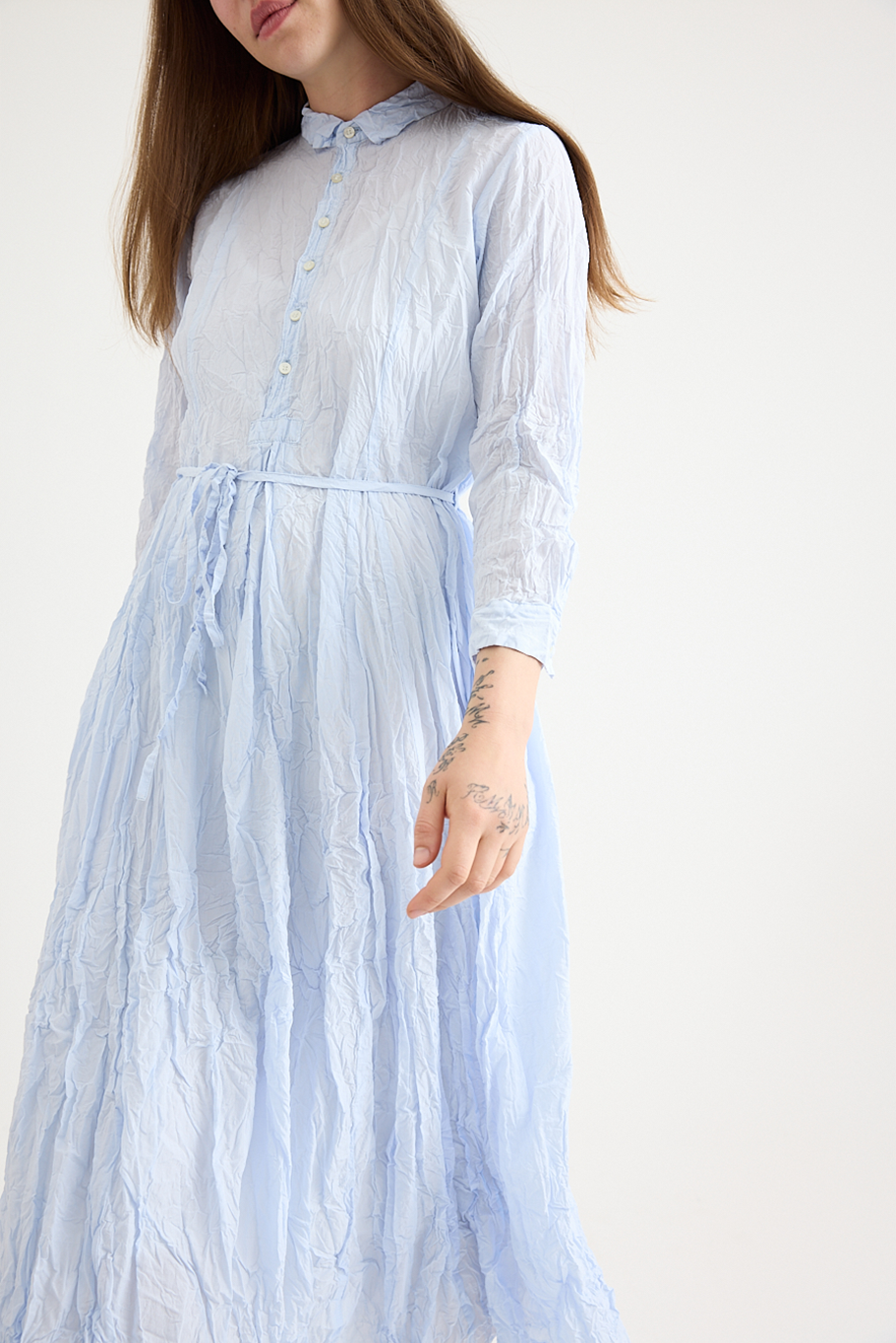 Pas De Calais - Washed Cotton Crinkle Dress