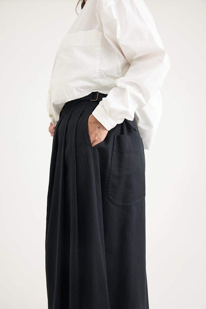 Skrimshand - Wide Leg Pleated Pant