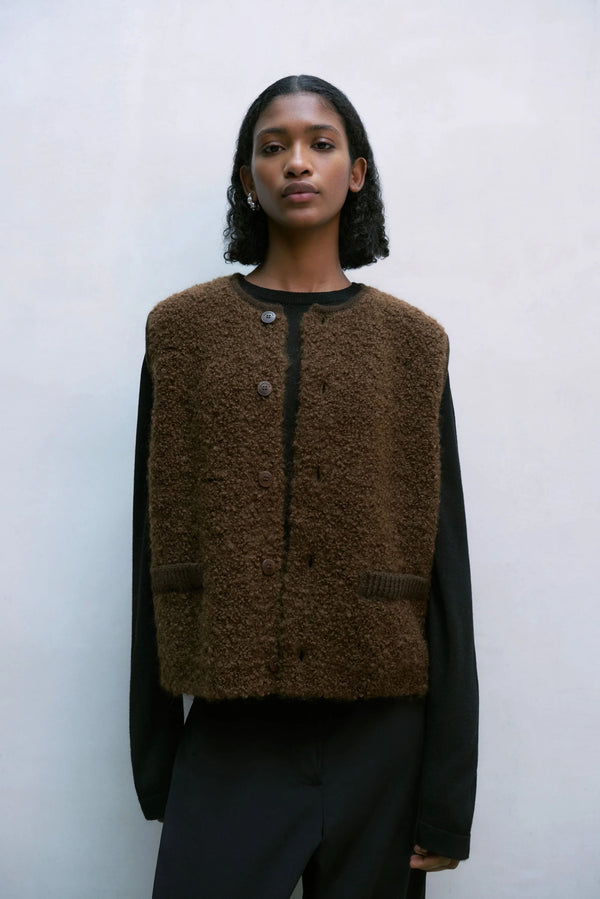 Cordera - Wool & Mohair Waistcoat Tierra