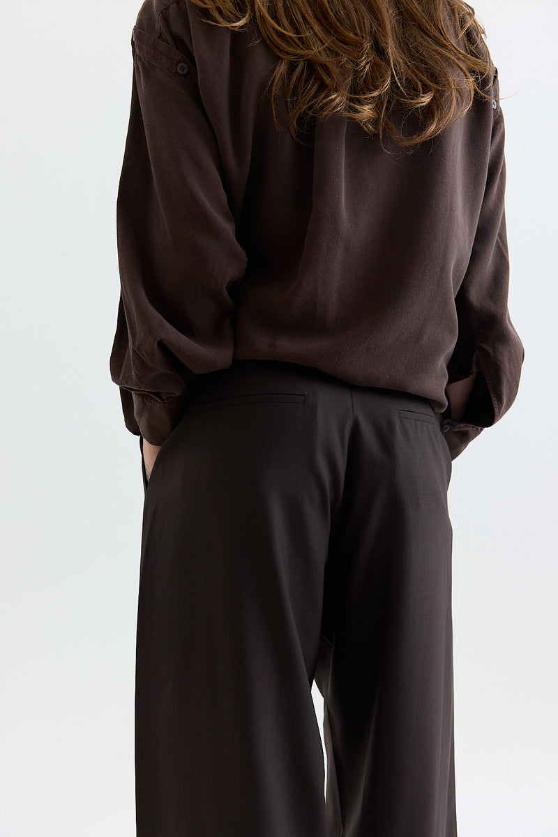 Wright + Doyle - Single Pleat Trousers - Cacao