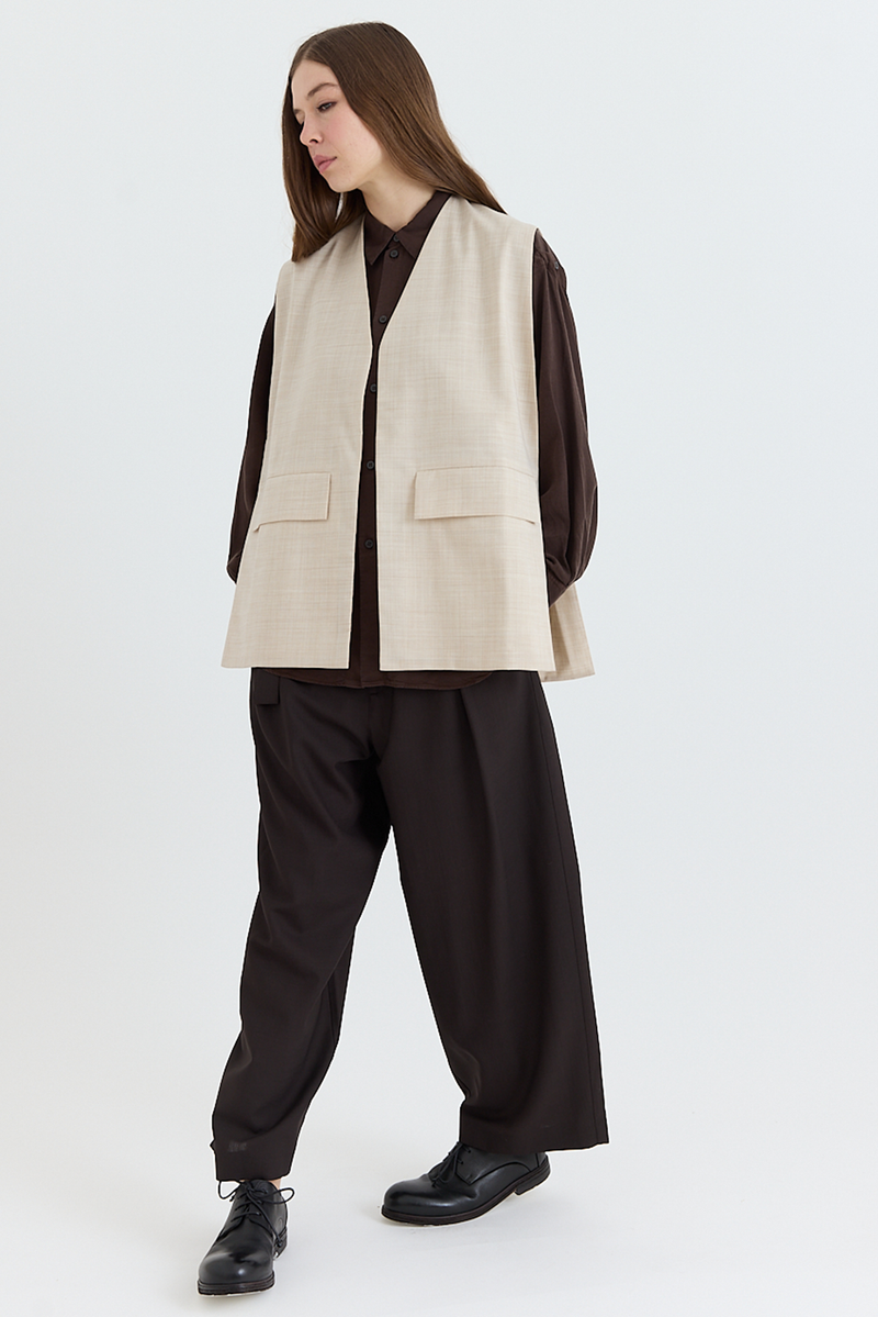 Wright + Doyle - Tailored Vest - Hay