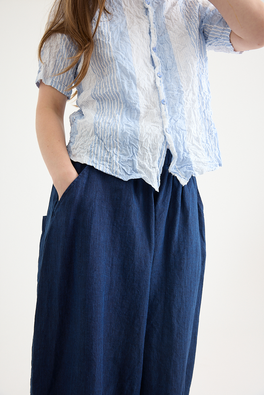 Pas De Calais - Yarn Dye Oxford Relax Pants