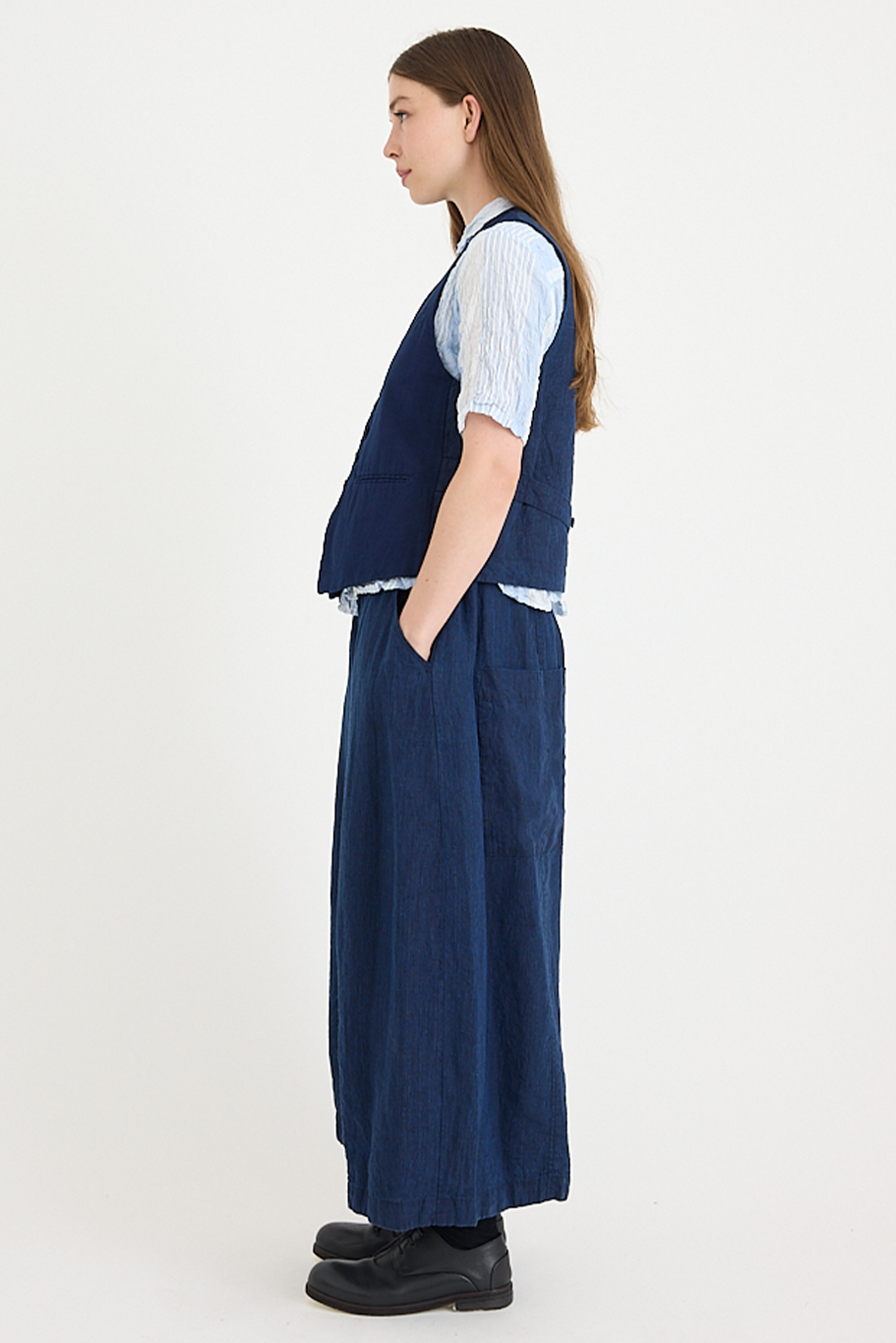 Pas De Calais - Yarn Dye Oxford Relax Pants
