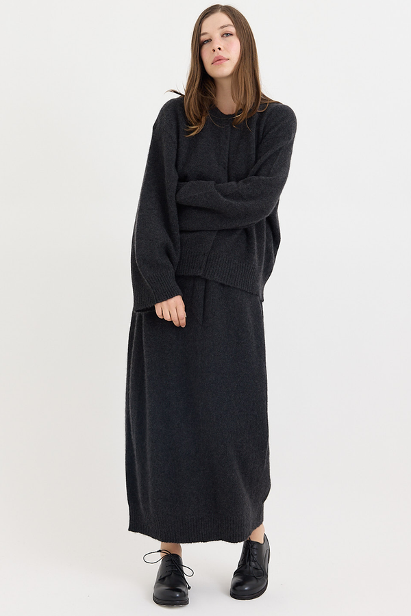 Boboutic - Cruel Touch Round Neck Cardigan Charcoal