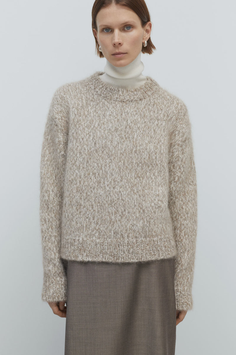 Cordera - Chunky Sweater - Brown Melange