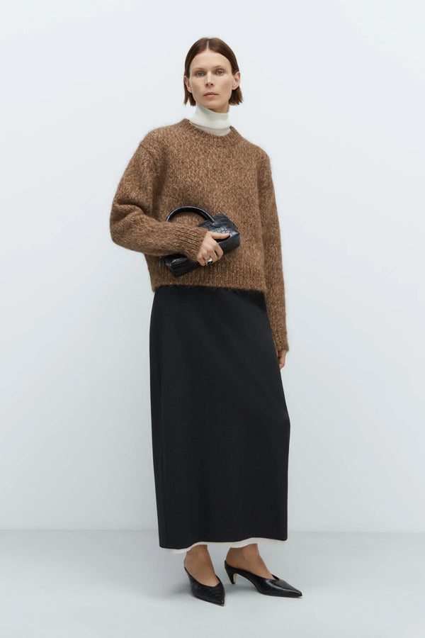 Cordera - Chunky Sweater - Brown Melange