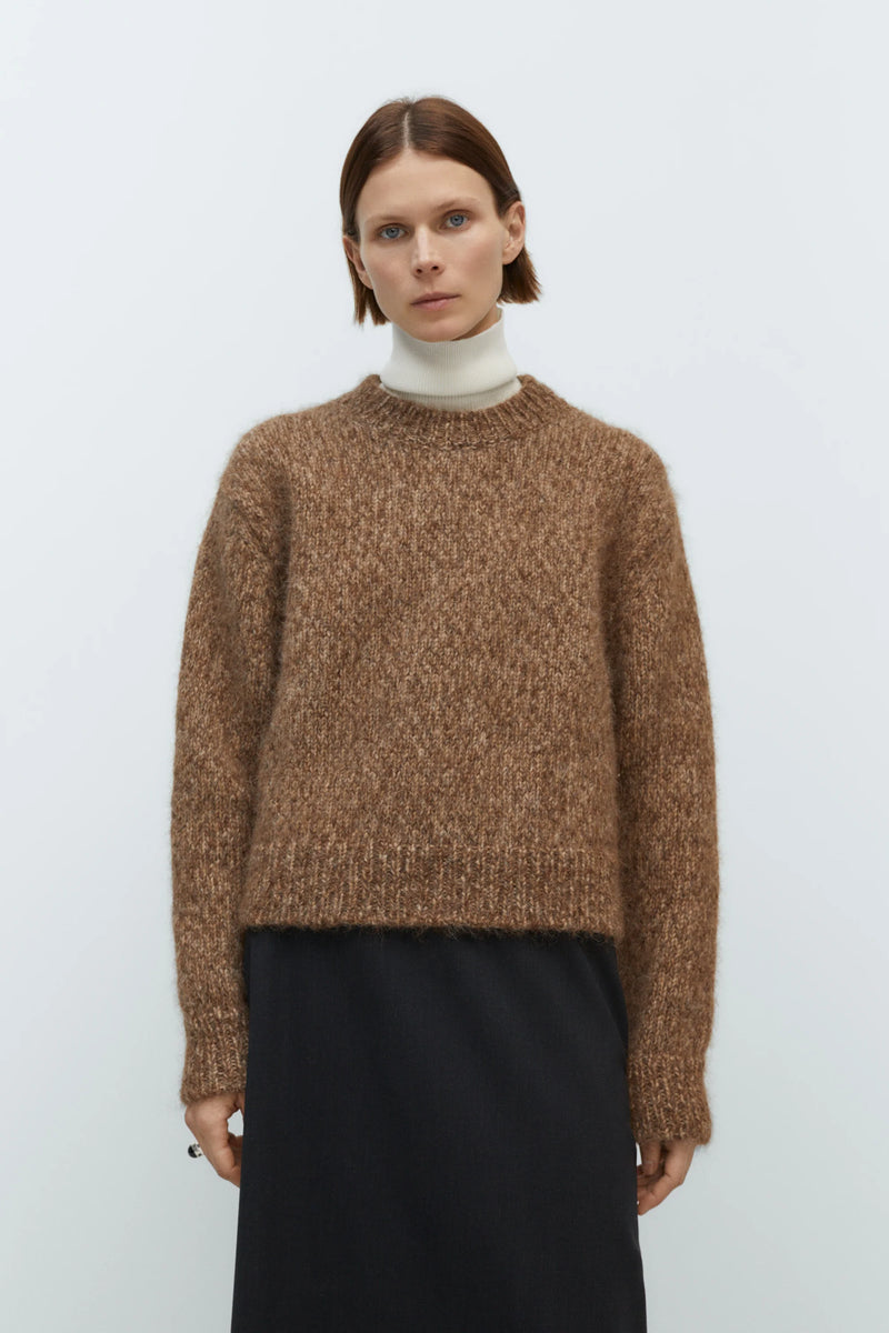 Cordera - Chunky Sweater - Brown Melange