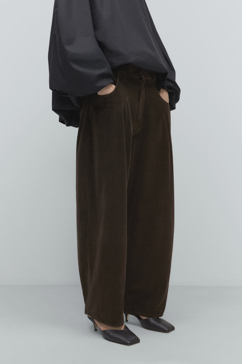 Cordera - Corduroy Baggy Pants - Brown