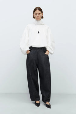 Cordera - Denim Baggy Pants - Black