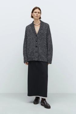 Cordera - Oversized Cardigan - Black Melange