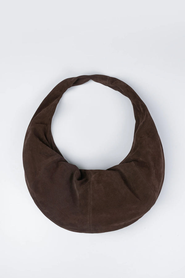 Cordera - Suede Crossbody XL Bag - Brown