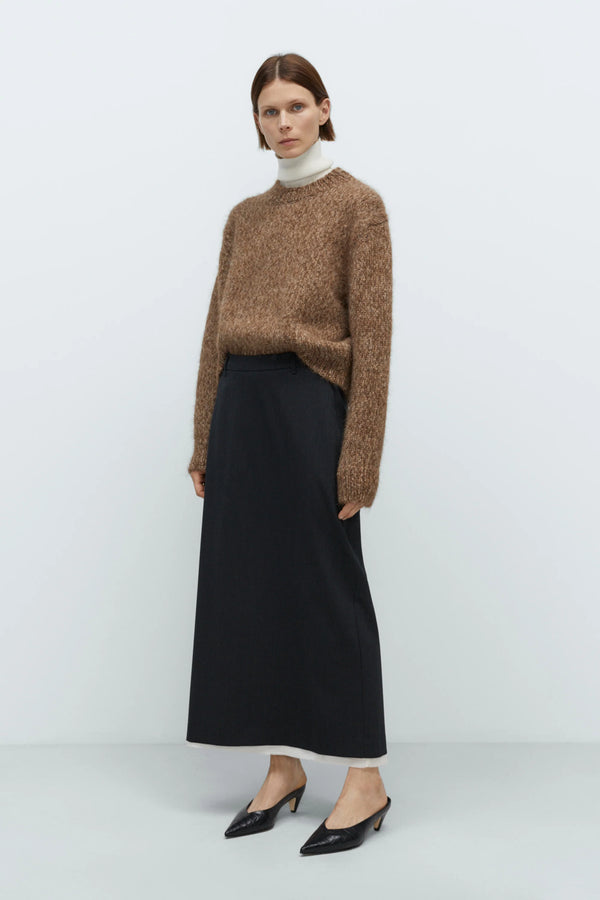 Cordera - Tailoring Long Skirt - Anthracite