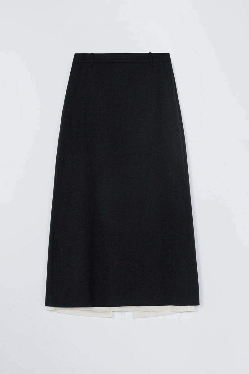 Cordera - Tailoring Long Skirt - Anthracite