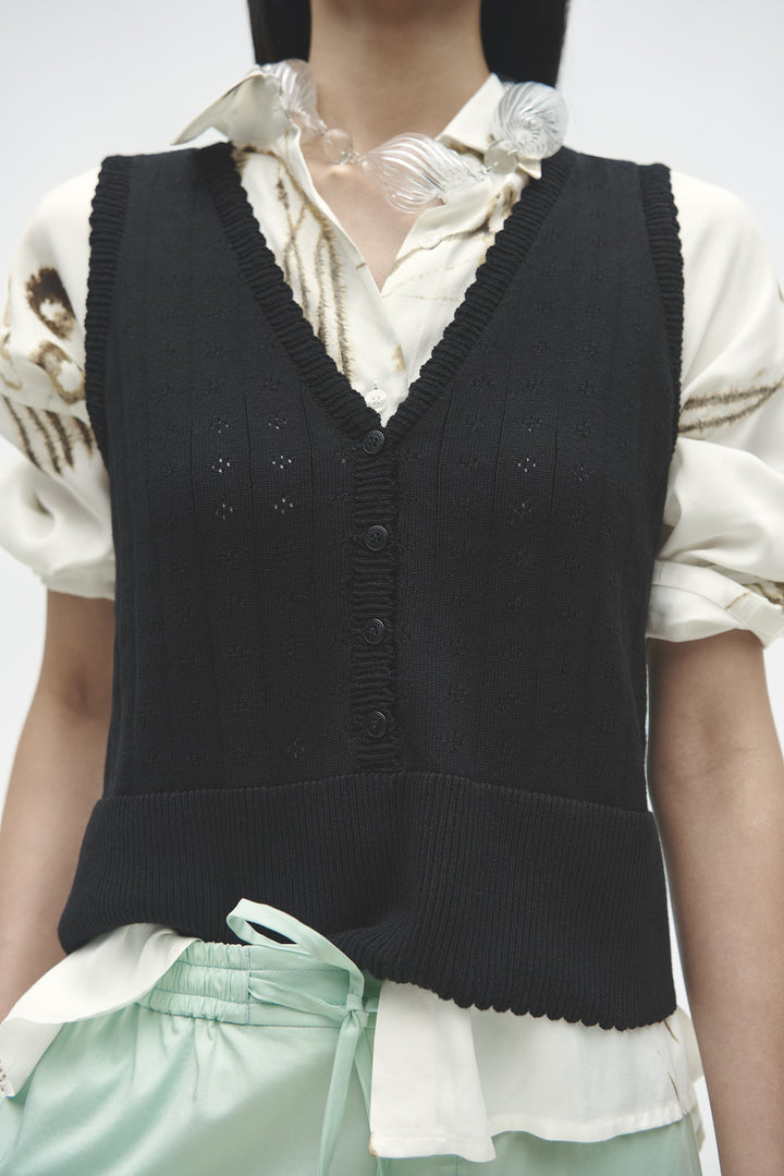 Cordera - Organic Cotton Pointelle Waistcoat