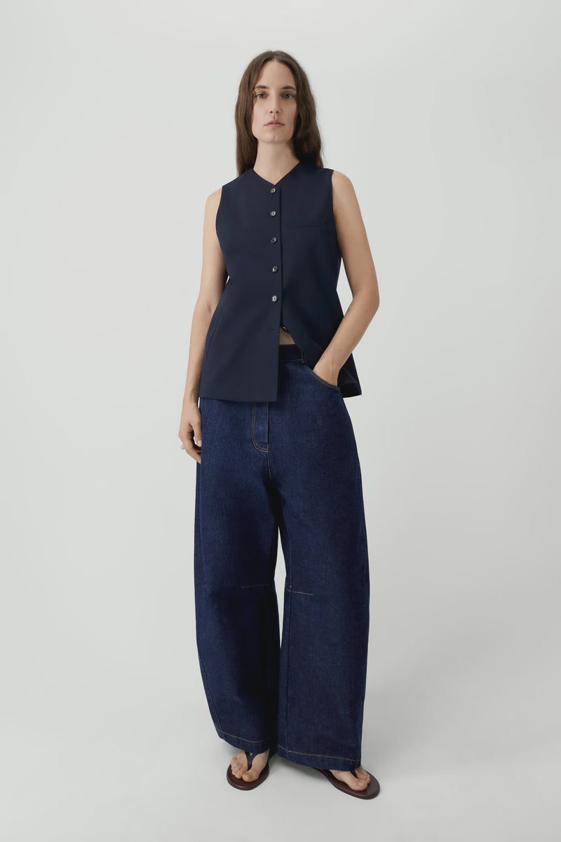 Cordera - Curved Baggy Jeans - Dark Denim – Scarlet Jones