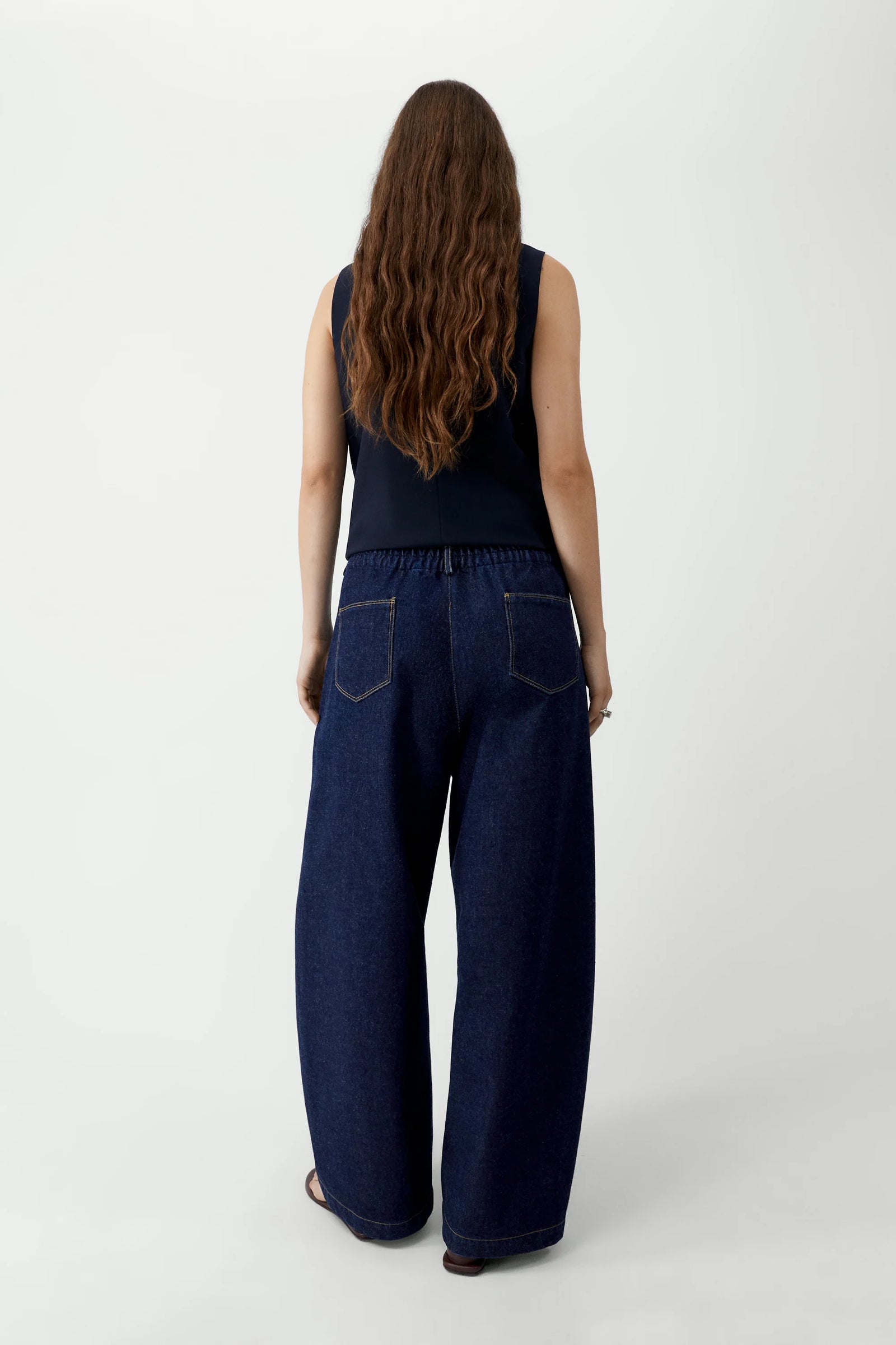 Cordera - Curved Baggy Jeans - Dark Denim – Scarlet Jones