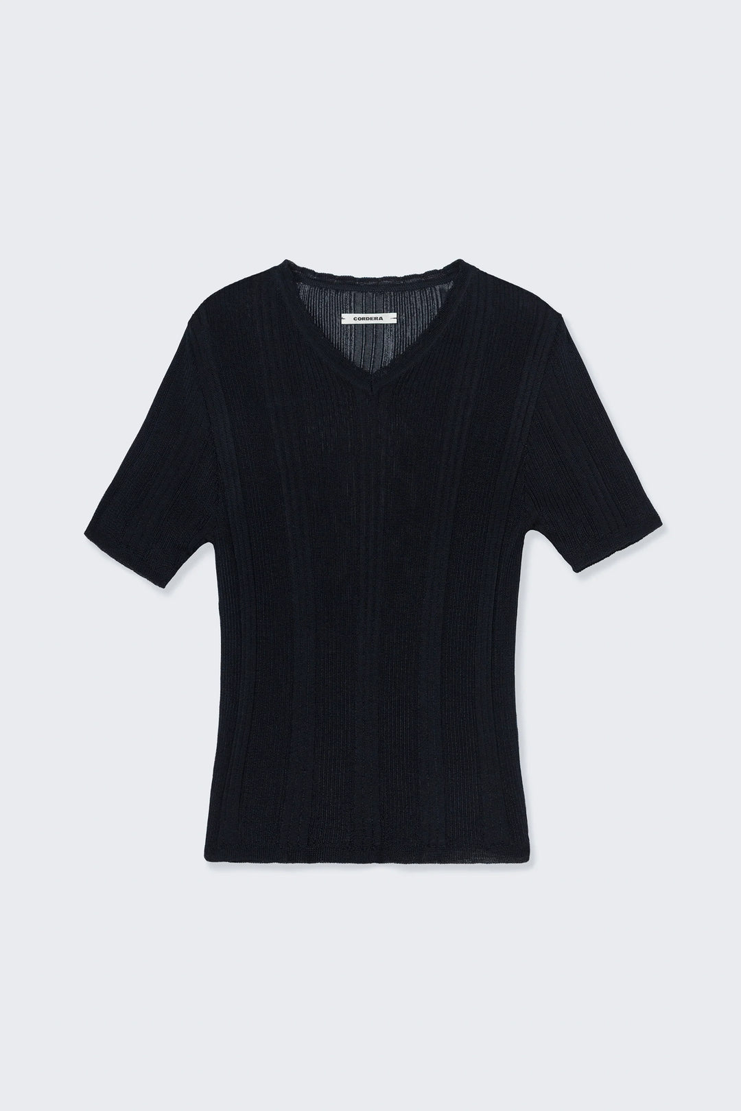 Cordera - Ribbed Knit T-Shirt