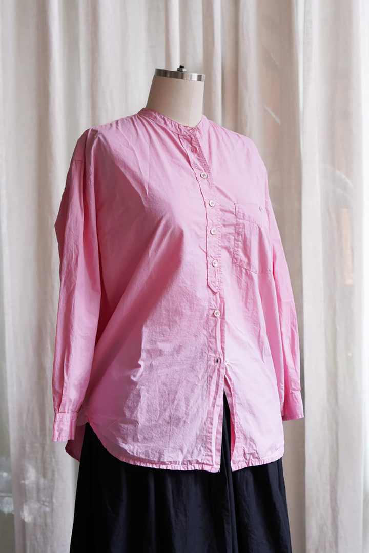 Metta - Italy Collarless Shirt - Cotton Poplin
