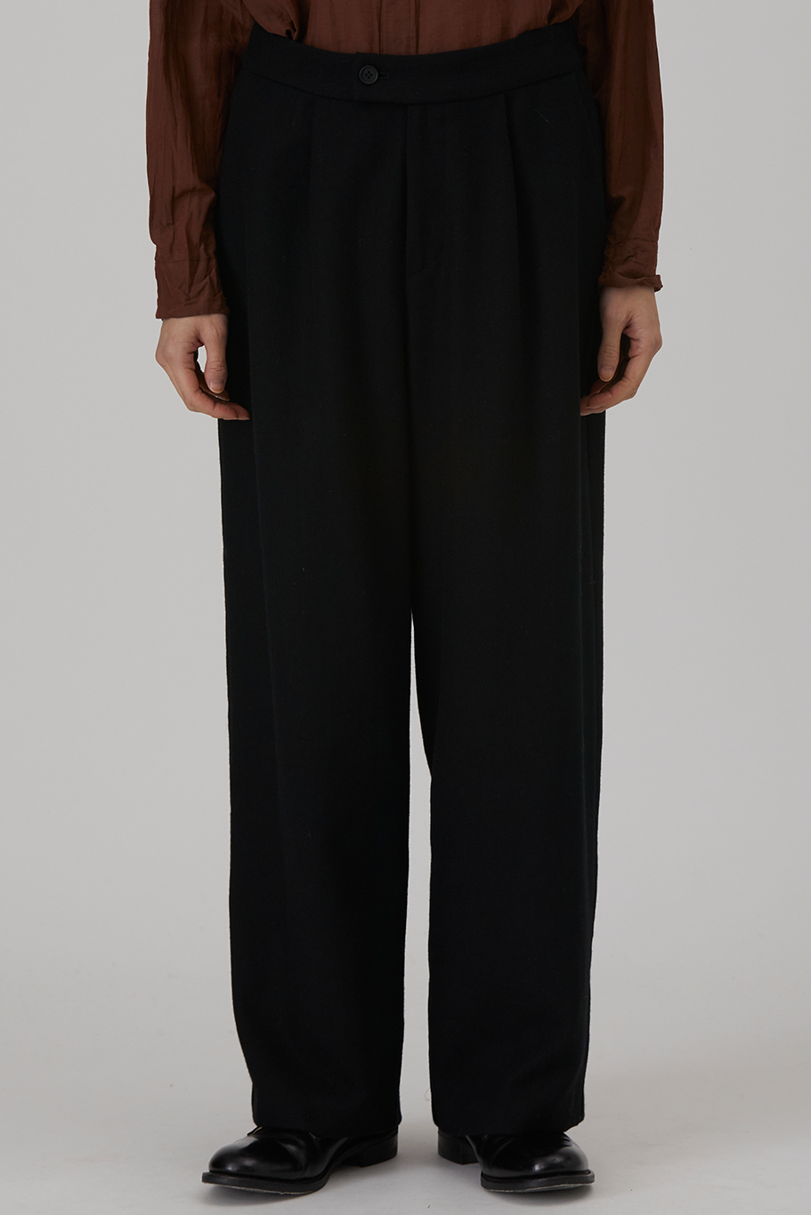Pas de Calais - Wool Tweed Full-Length Wide Pants