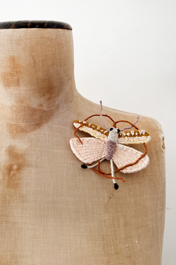 Sophie Digard - Linen Butterfly Brooch
