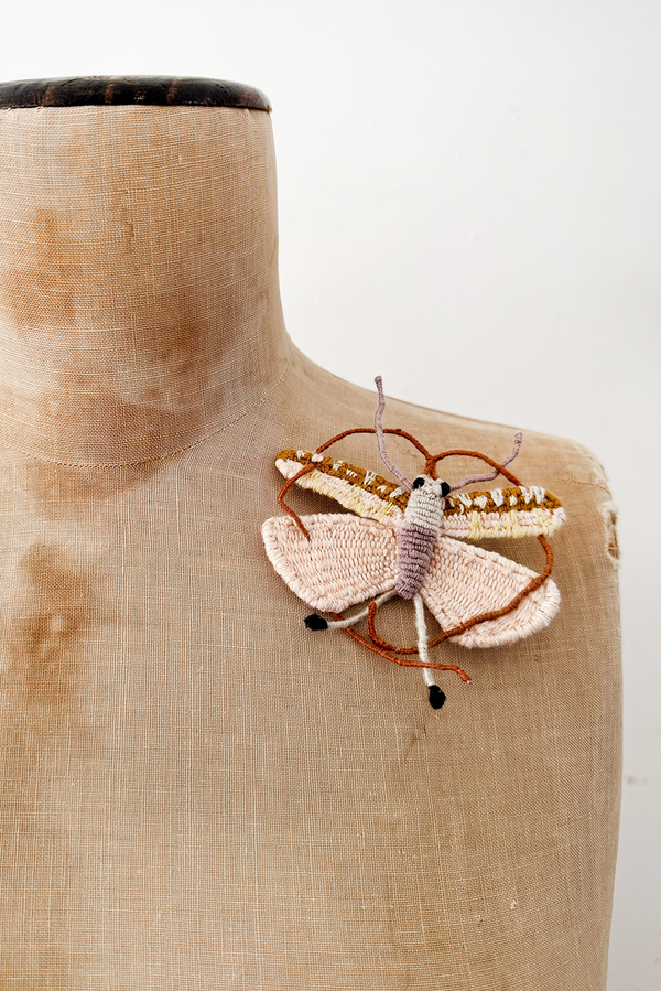 Sophie Digard - Linen Butterfly Brooch