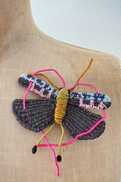 Sophie Digard - Linen Butterfly Brooch