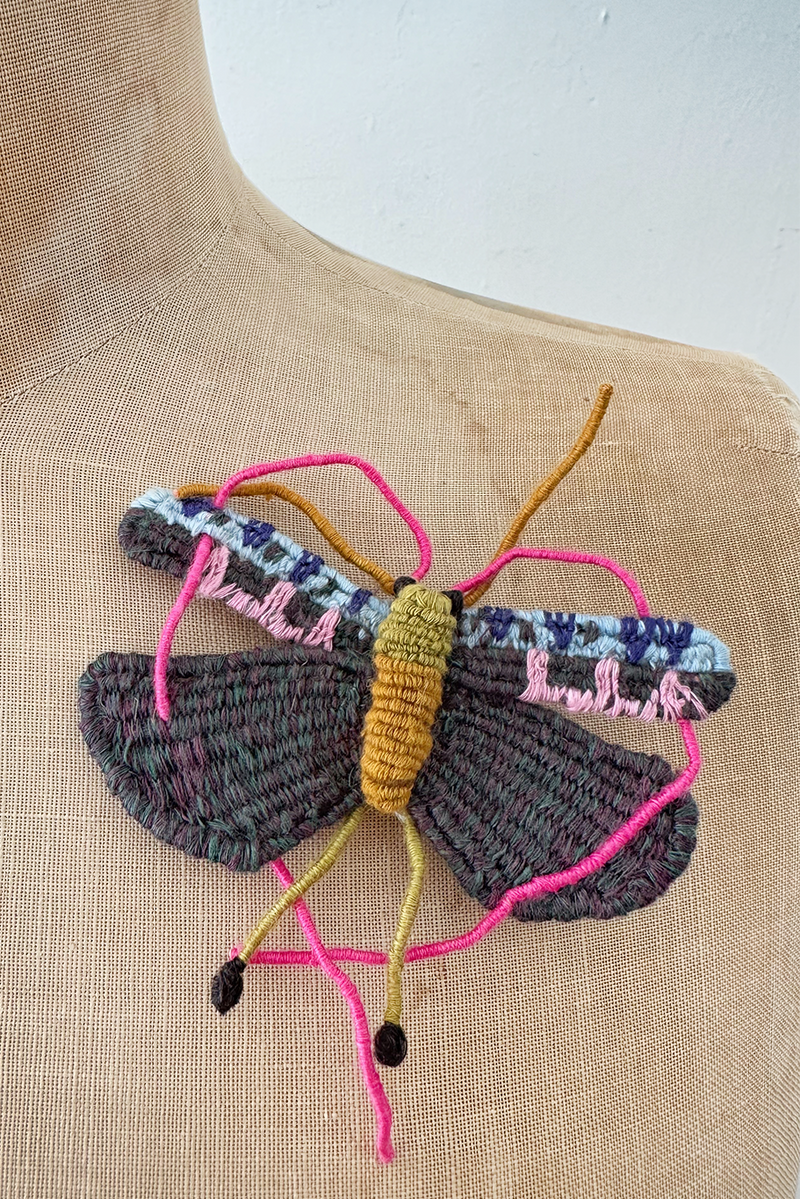 Sophie Digard - Linen Butterfly Brooch