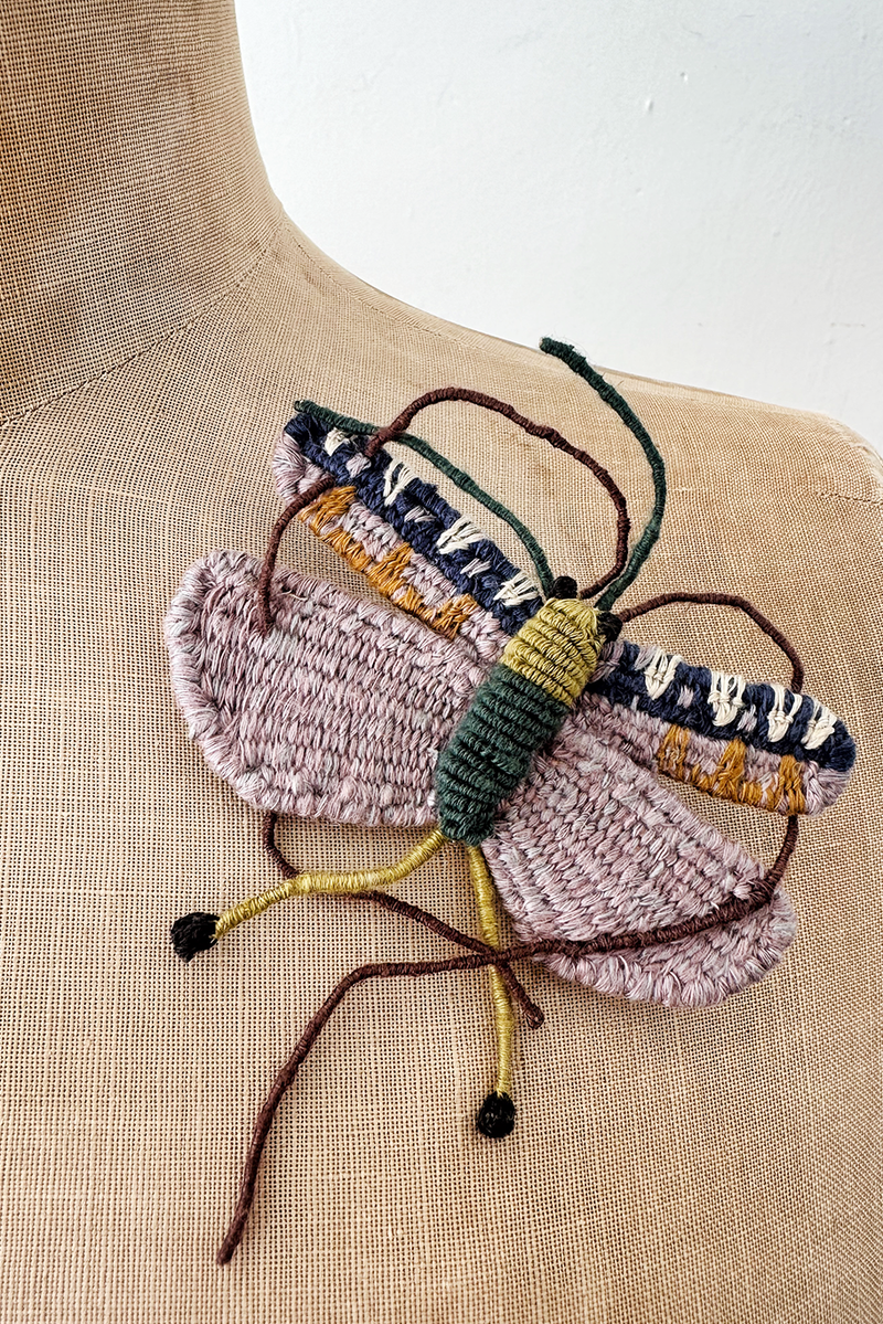 Sophie Digard - Linen Butterfly Brooch