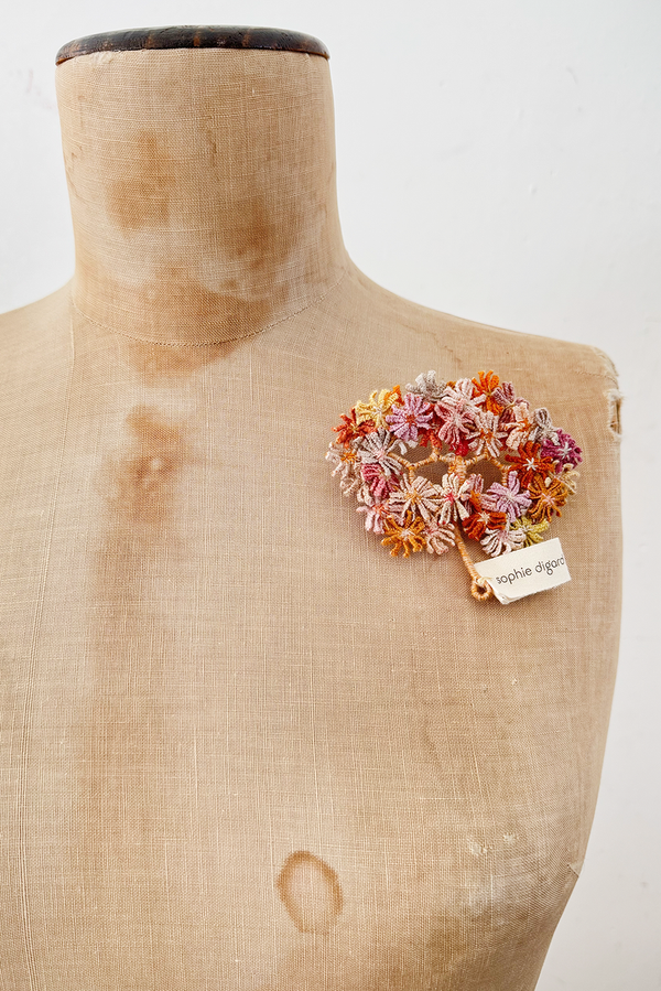 Sophie Digard - Tree Brooch - Linen