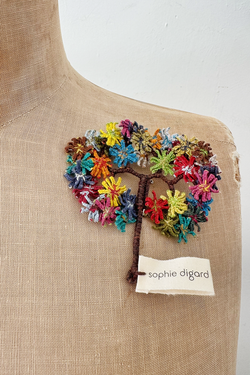 Sophie Digard - Tree Brooch - Linen