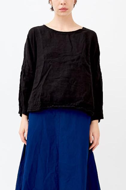 Chez Vidalenc - Tops Carré - black - linen