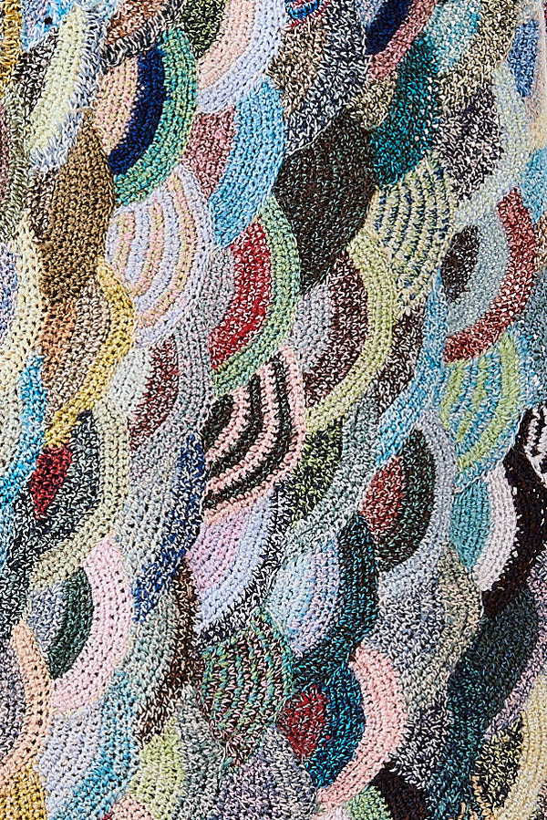 Sophie Digard - POP SYNONYMS large crochet scarf 25 x 145cm
