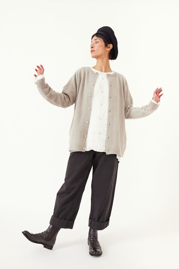 Kaval - Crew neck knit cardigan