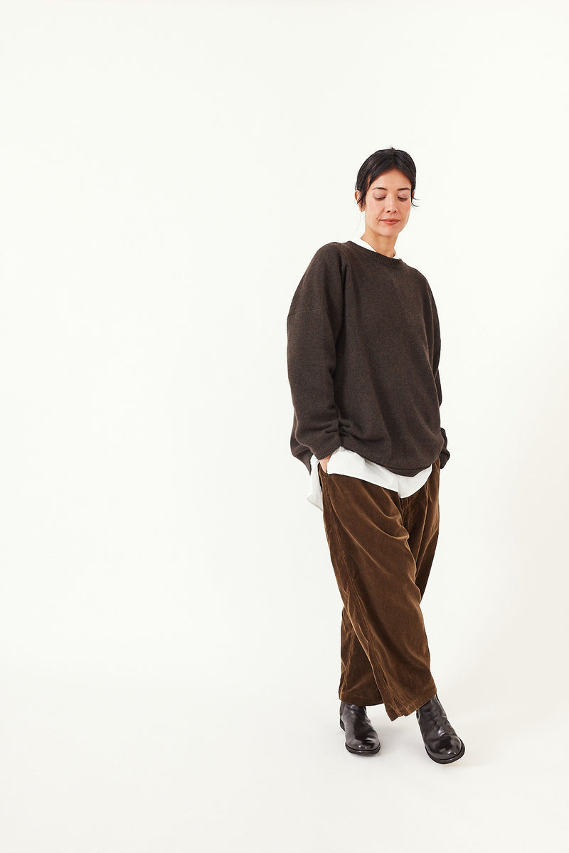 Kaval - Crew Neck Knit - Wool Sable