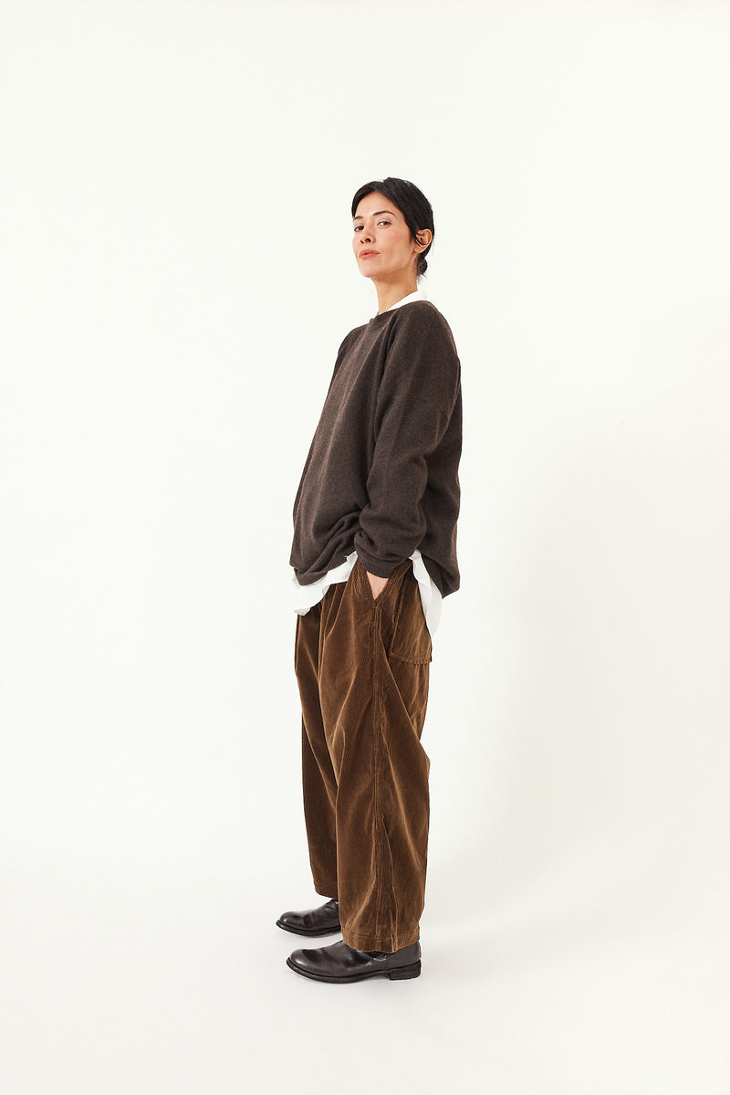 Kaval - Crew Neck Knit - Wool Sable