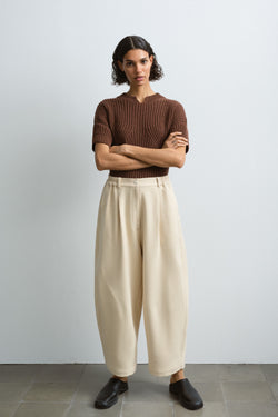 Cordera - Cotton and Wool Baggy Pants Alabaster – Scarlet Jones
