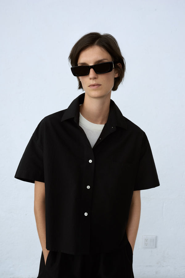 Cordera - Cropped Shirt Black