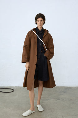 Cordera - Hooded Trench Brown