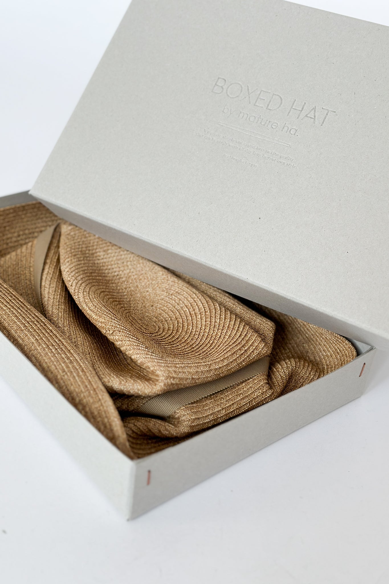 mature ha マチュアーハ BOXED HAT 7cm Mature Ha - Boxed Hat 7cm brim switch colour line – SCARLET JONES