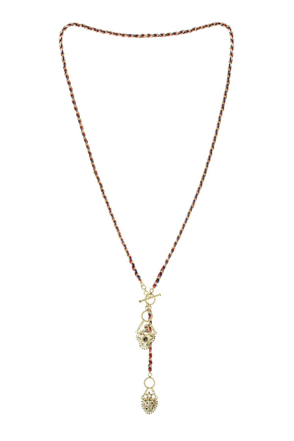 Marie Laure Chamorel - N° 837 NECKLACE NAVY RED